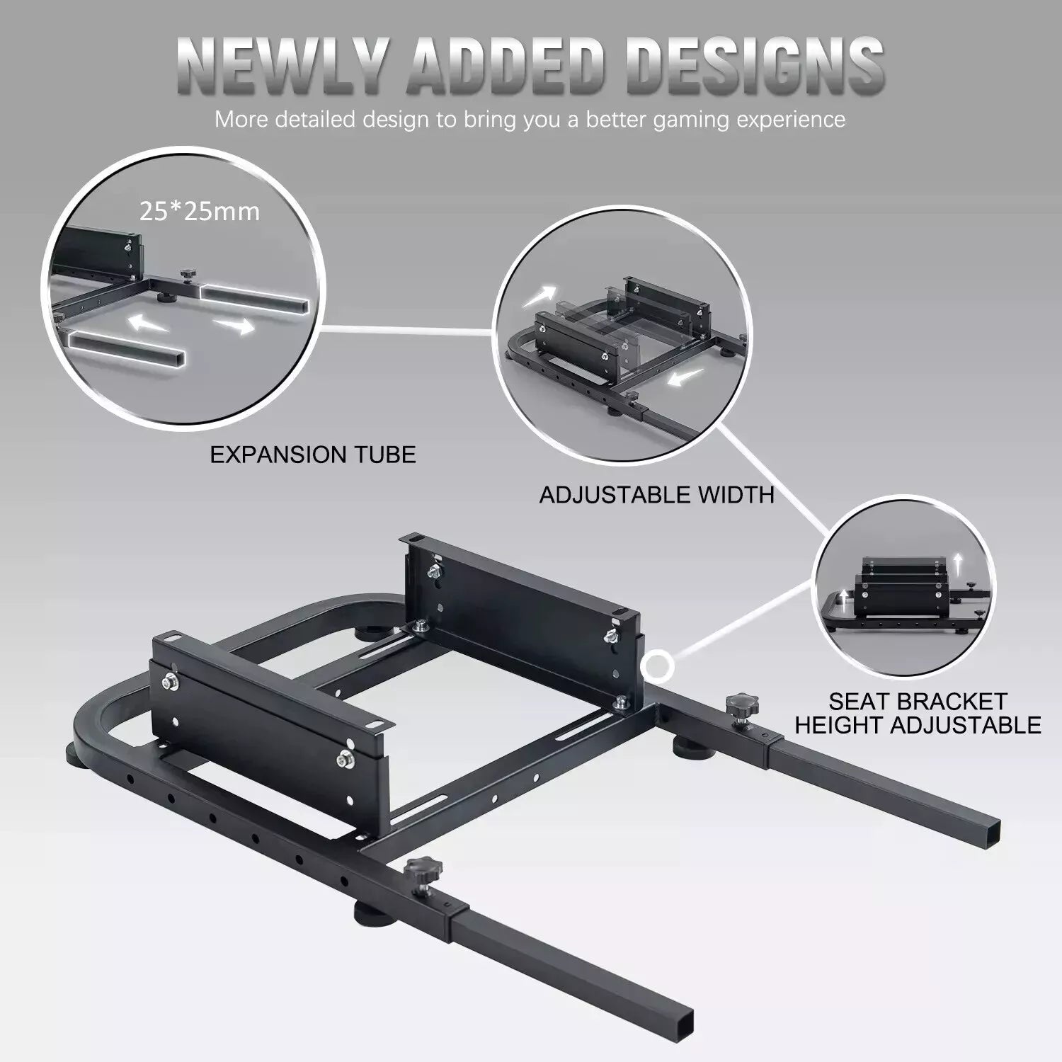 Minneer Upgraded Rear Seat Frame Racing Chair Mount 400lbs Load Capacity Stand