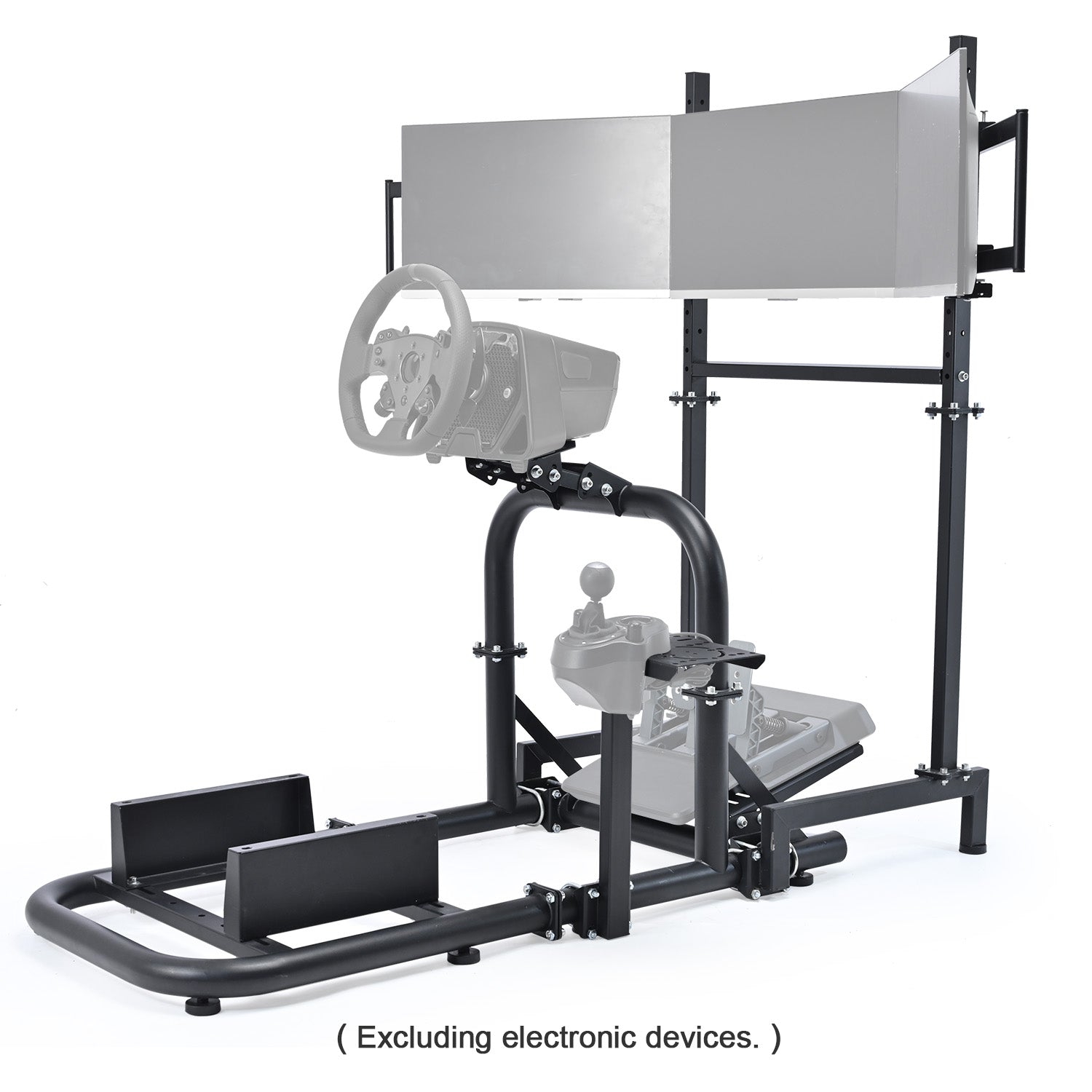 Minneer Driving Simulator Cockpit with Triple Monitor Mount ,Fully Adjustability, Fit for Logitech,Thrustmaster, Fanatec G29 G923 T248,  Not Include Steering Wheel,Pedals,Handbrake