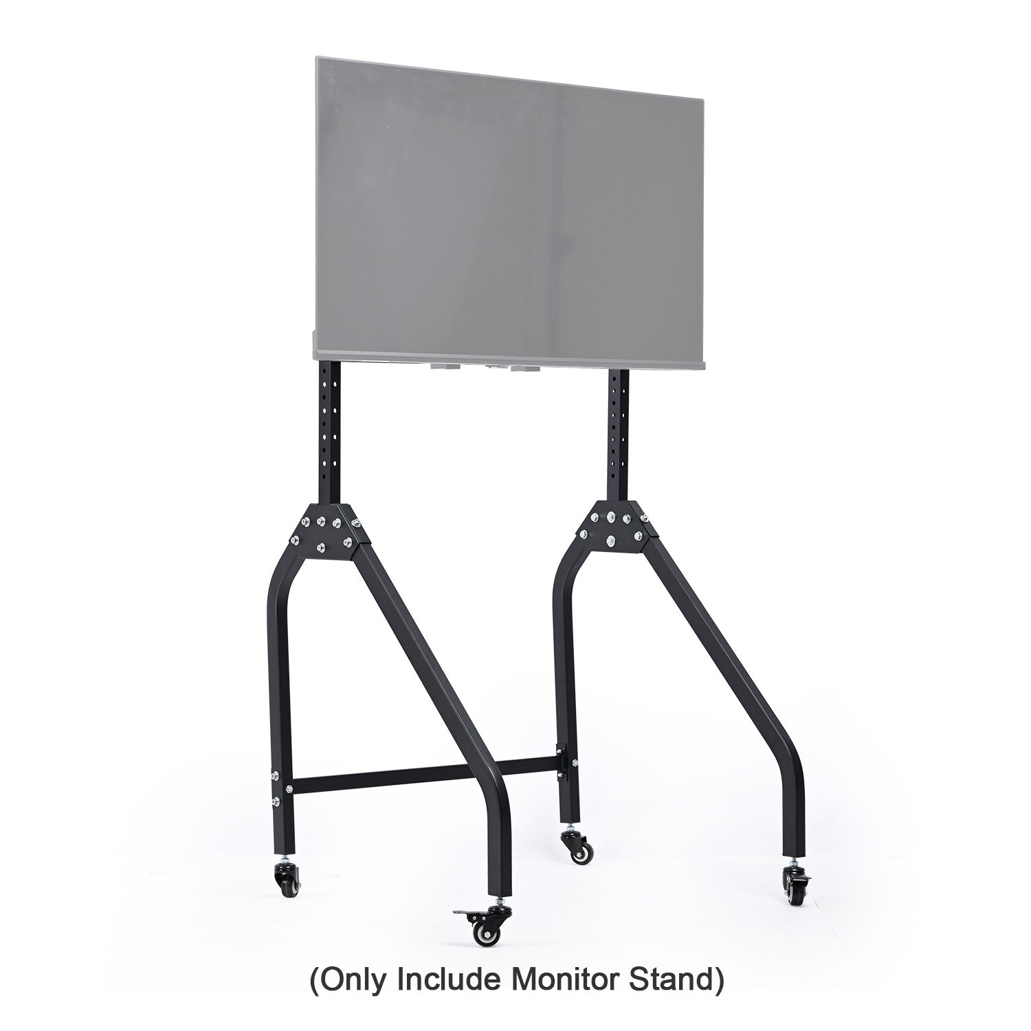 Minneer Single Monitor Stand with Brake Casters - Premium Adjustable Mount for Racing Simulator Cockpit Full Motion Adjustability for 27 to 65 inch Monitors Immersive Viewing Experience [video game]