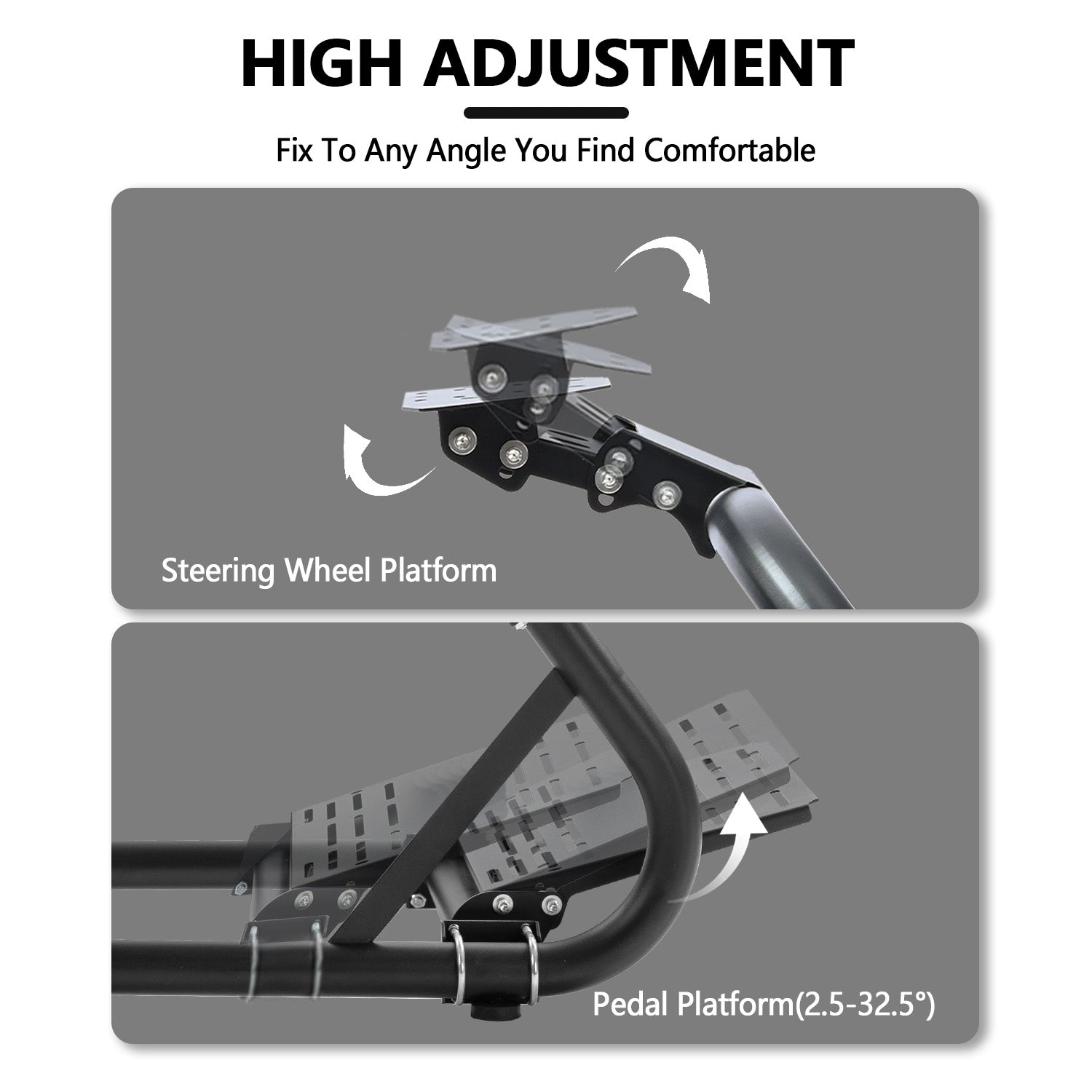 Minneer Racing Sim Cockpit, Fully Adjustability, Fit for Logitech,Thrustmaster,G29 G923 T248,  Not Include Steering Wheel,Pedals,Handbrake