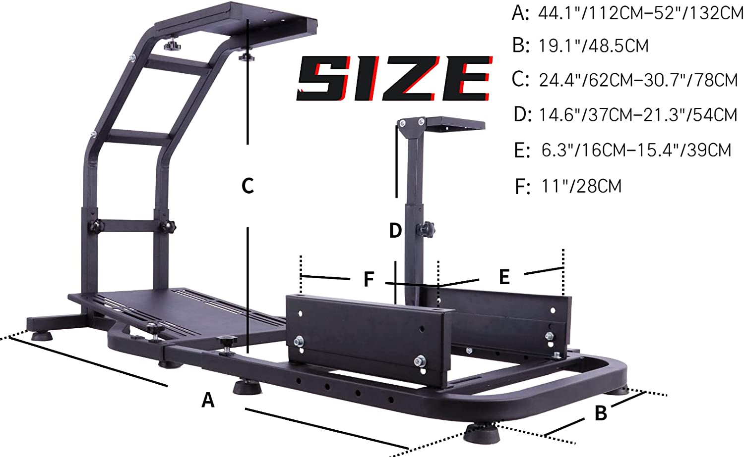 Minneer Racing Sim Cockpit Fit Logitech G29 G923 Thrustmaster T248 T300RS