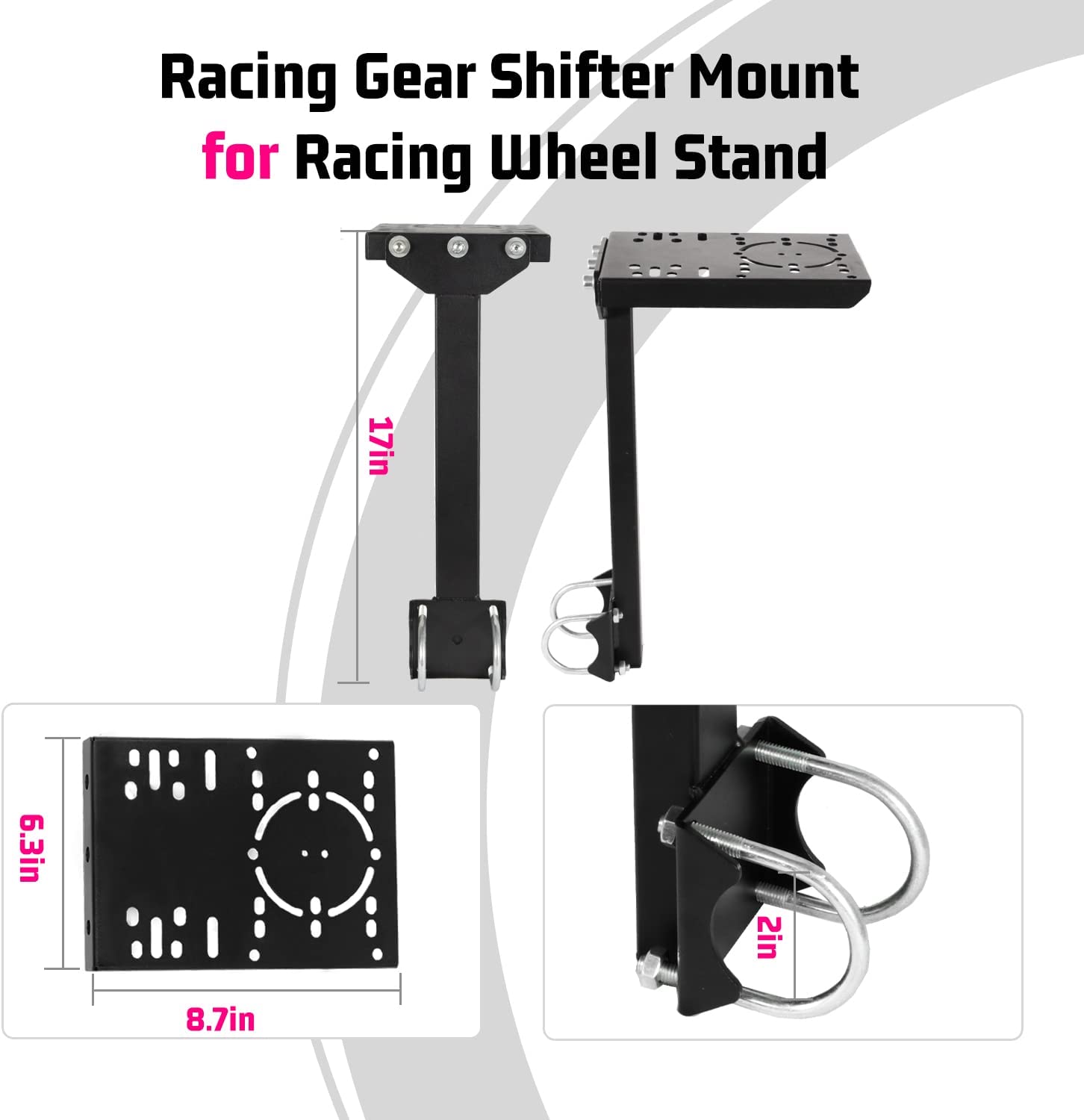 Handbrake/Flight Gear Shifter Mount Suitable for Racing Sim Cockpit Support All Round Tube Cockpit Series